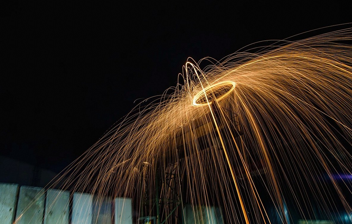 spark, long term, exposure, night shot, lights, dark, tourist attraction, architecture, long term exposure, road, black,